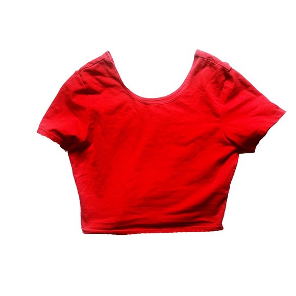Red American Apparel Crop Top - Picture 4 of 4